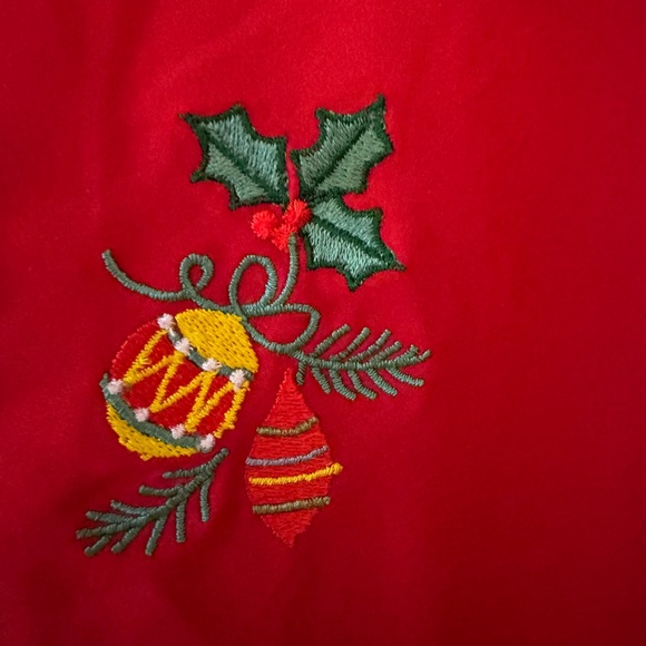 Vintage Blair women RED Christmas blouse size XL - Picture 6 of 8